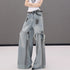 QIUQIU_STUDIO_Tall_Extra_Long_Patchwork_Ripped_Faux_Two_Piece_Women&