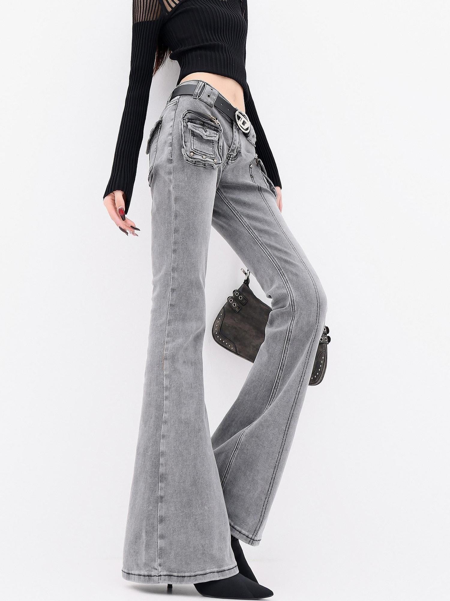 QIUQIU STUDIO Tall Extra Long Rivet Detail Women&