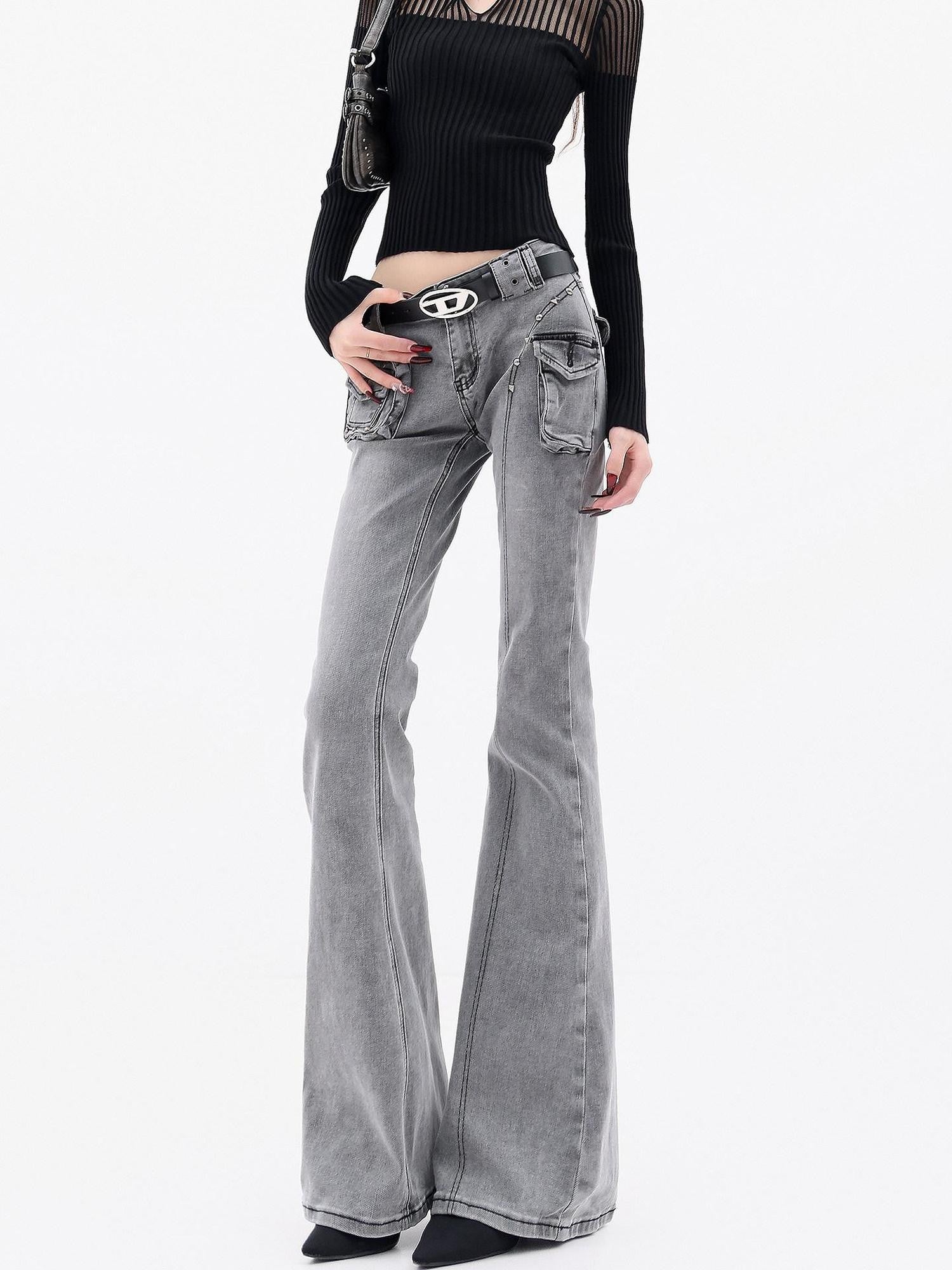 QIUQIU STUDIO Tall Extra Long Rivet Detail Women&