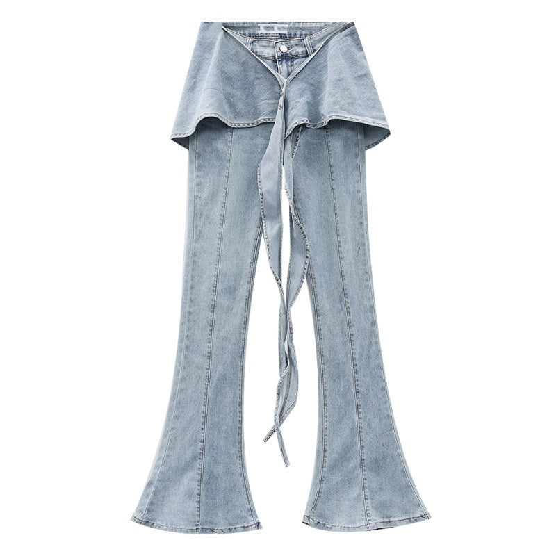 QIUQIU_STUDIO_Tall_Faux_Layered_Micro_Flare_Women&