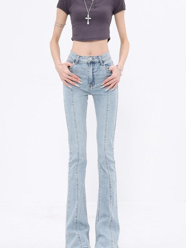 QIUQIU STUDIO Tall Faux Layered Micro Flare Women&