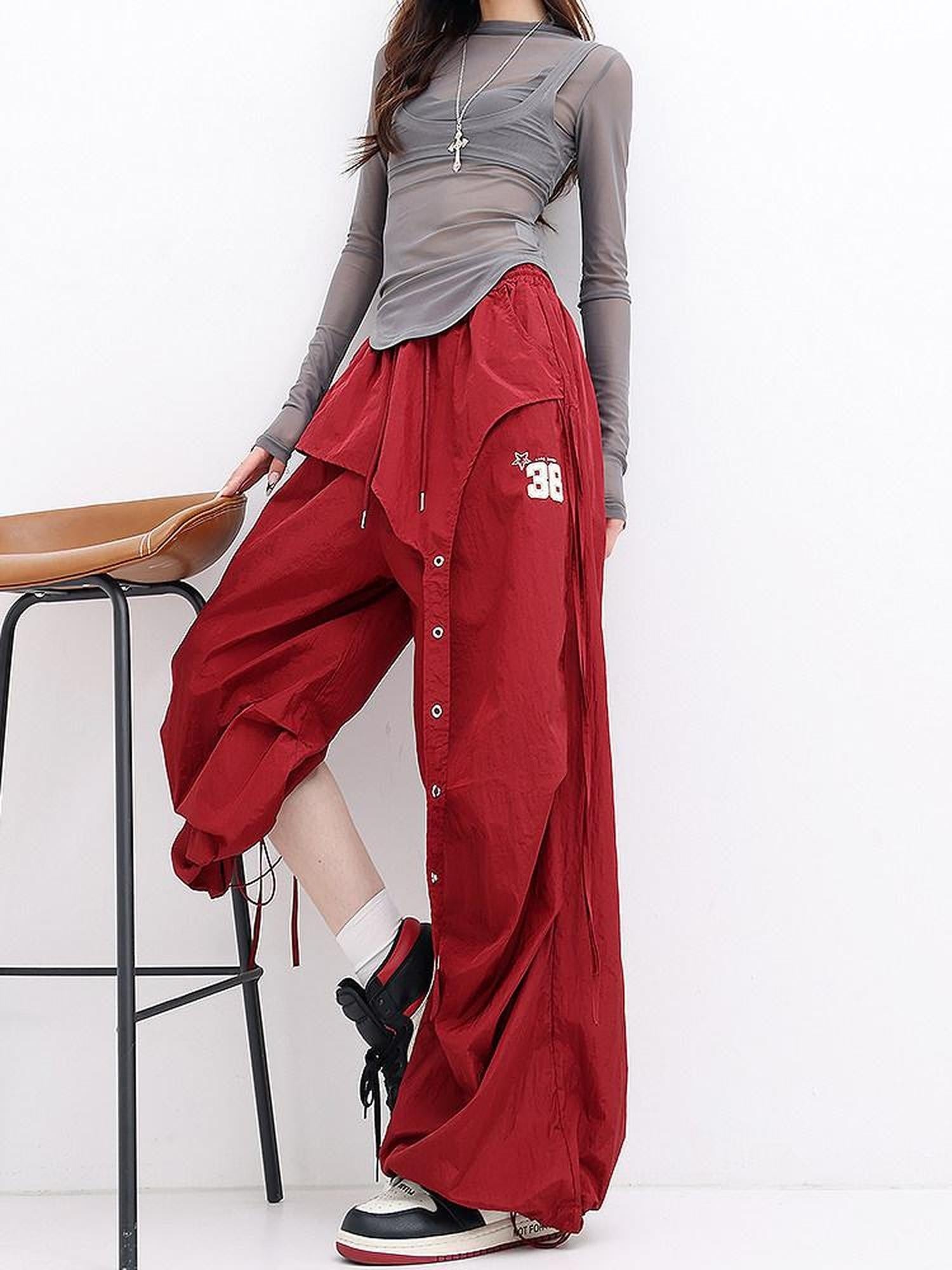 QIUQIU STUDIO Tall Layered Asymmetric Cargo Pocket Elastic Waist Women&