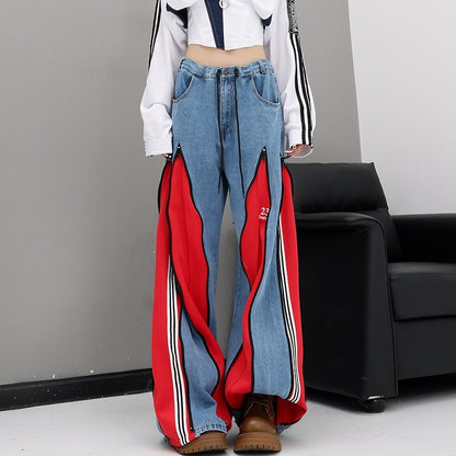 QIUQIU_STUDIO_Tall_Patchwork_Colorblock_Zipper_Women&