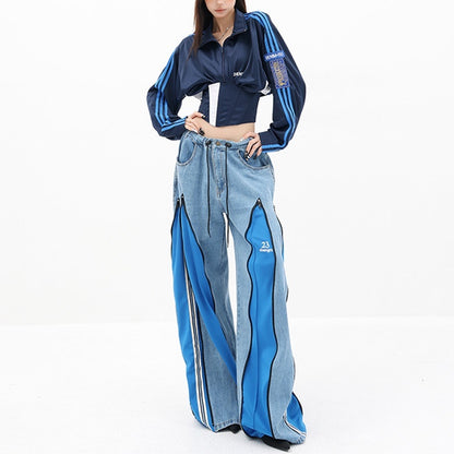 QIUQIU_STUDIO_Tall_Patchwork_Colorblock_Zipper_Women&