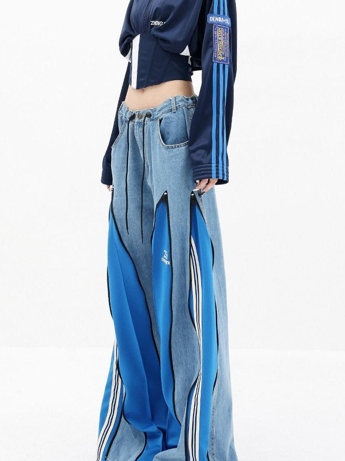 QIUQIU STUDIO Tall Patchwork Colorblock Zipper Women&
