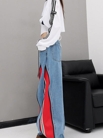 QIUQIU STUDIO Tall Patchwork Colorblock Zipper Women&