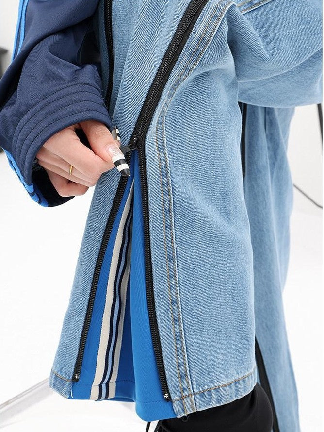 QIUQIU STUDIO Tall Patchwork Colorblock Zipper Women&