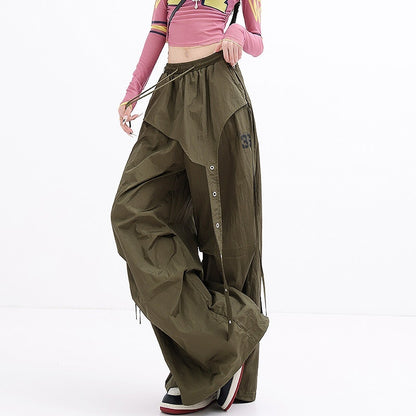 QIUQIU_STUDIO_Tall_Printed_Asymmetric_Cargo_Drawstring_Pockets_Women&