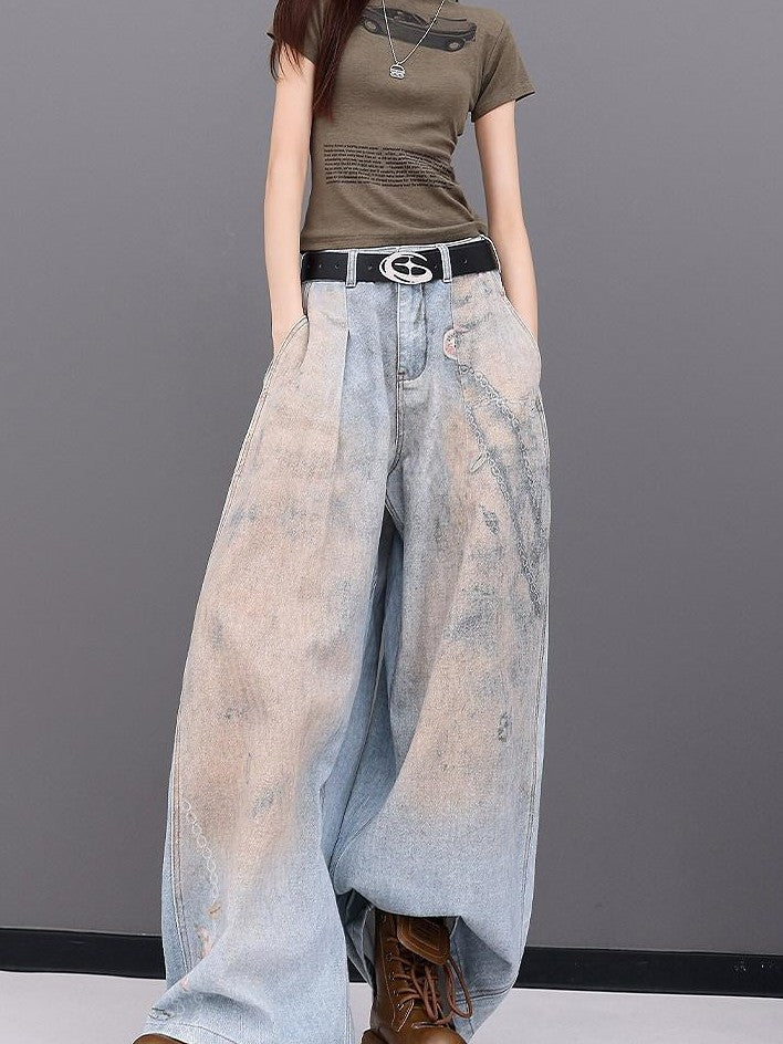 QIUQIU STUDIO Tall Printed Distressed Drapey Loose Women&