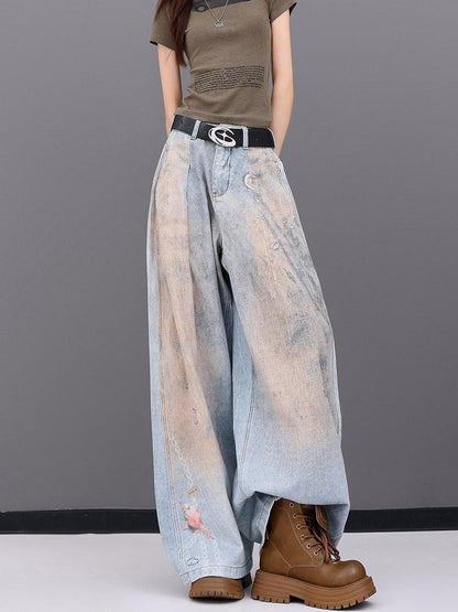 QIUQIU STUDIO Tall Printed Distressed Drapey Loose Women&