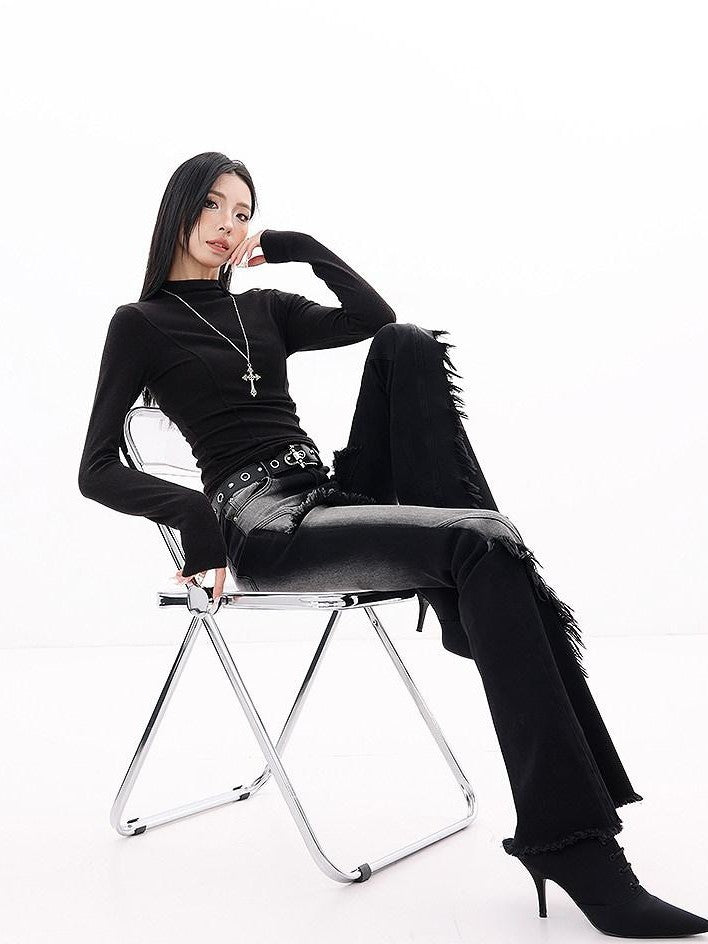 QIUQIU STUDIO Tall Subculture Micro Flare Micro Stretch Women&