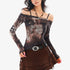 QIUQIU_STUDIO_Tie_Dye_One_Shoulder_Long_Sleeve_Sheer_Mesh_Slim_Fit_Women&