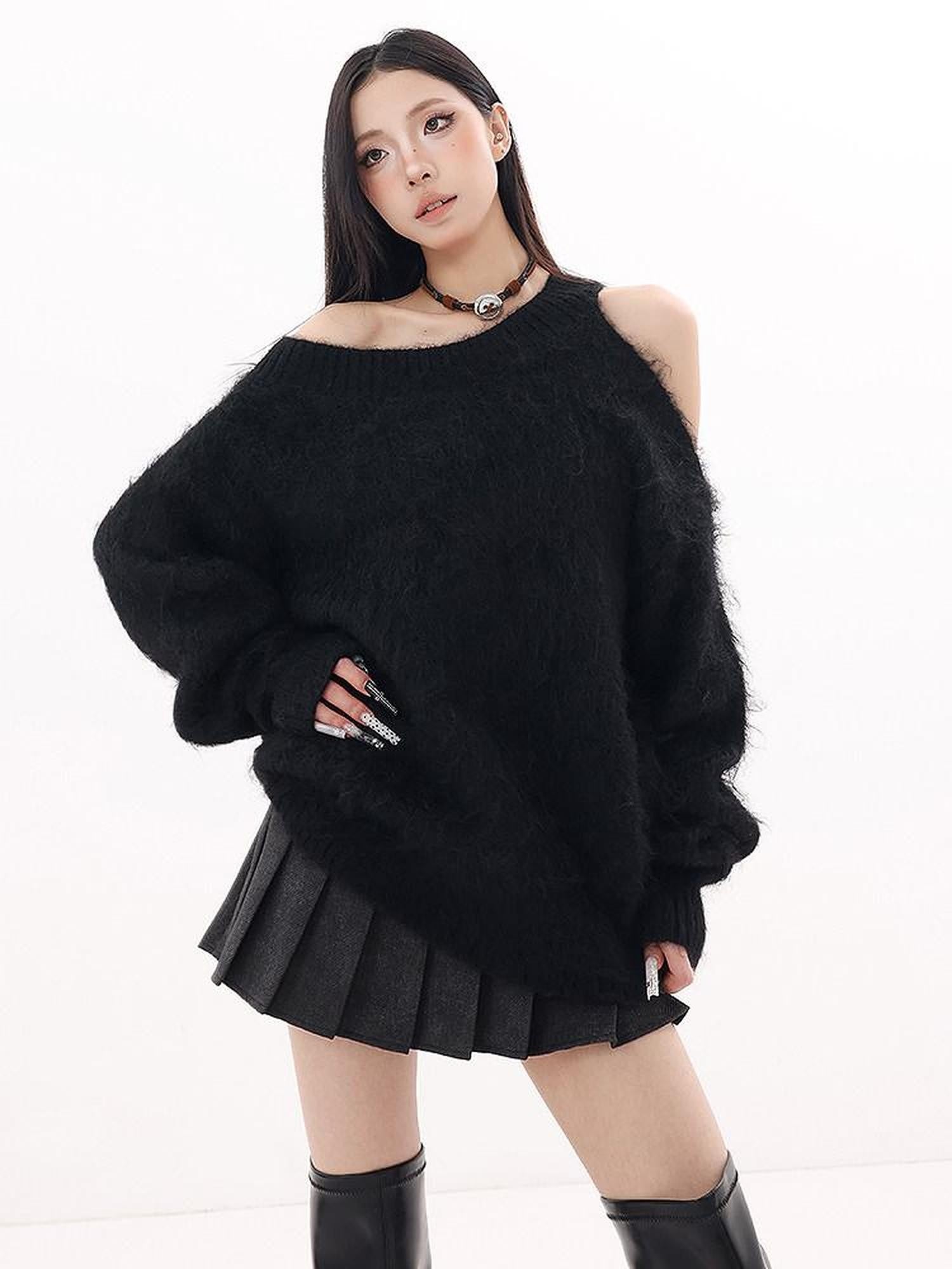 QIUQIU STUDIO Velvet Texture Solid Loose Women&