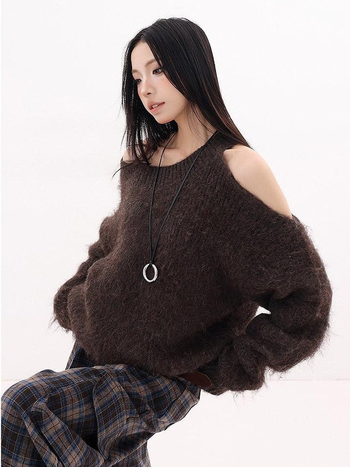 QIUQIU STUDIO Velvet Texture Solid Loose Women&