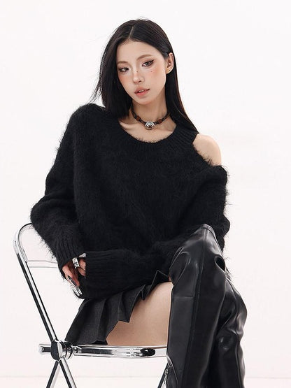QIUQIU STUDIO Velvet Texture Solid Loose Women&