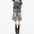 QIUQIU_STUDIO_Vintage_Blue_Graffiti_Ripped_Fringed_Wideleg_Women&