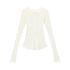 QIUQIU_STUDIO_Vintage_Henley_Button_Slim_Waist_Women&