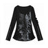 QIUQIU_STUDIO_Vintage_Print_Distressed_Ripped_Slim_Fit_Women&