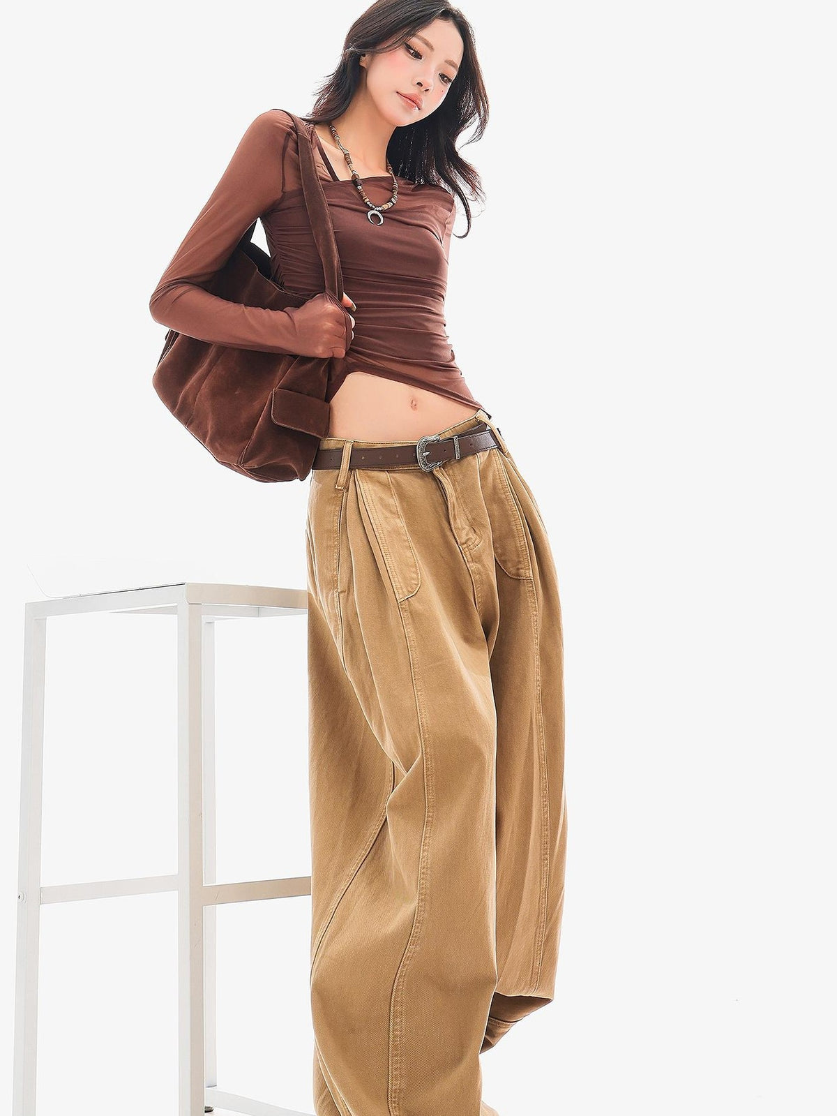 QIUQIU STUDIO Vintage Wash Casual Women&