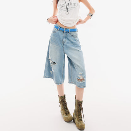 QIUQIU_STUDIO_Vintage_Washed_Faded_Distressed_Fringe_Women&