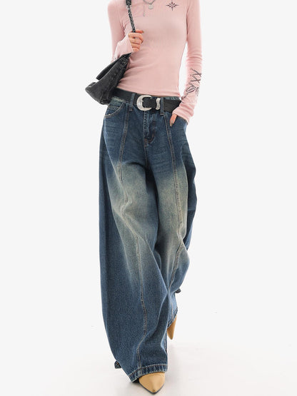 QIUQIU STUDIO Washed Curved Frayed Women&
