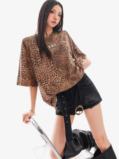 QIUQIU STUDIO Washed Distressed Belted Frayed Hem Ripped Skinny Women&