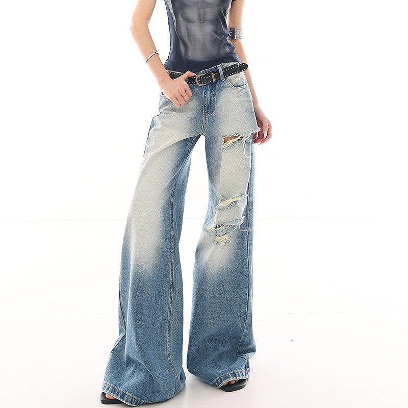 QIUQIU_STUDIO_Washed_Distressed_Tall_Extra_Long_Slight_Flare_Women&