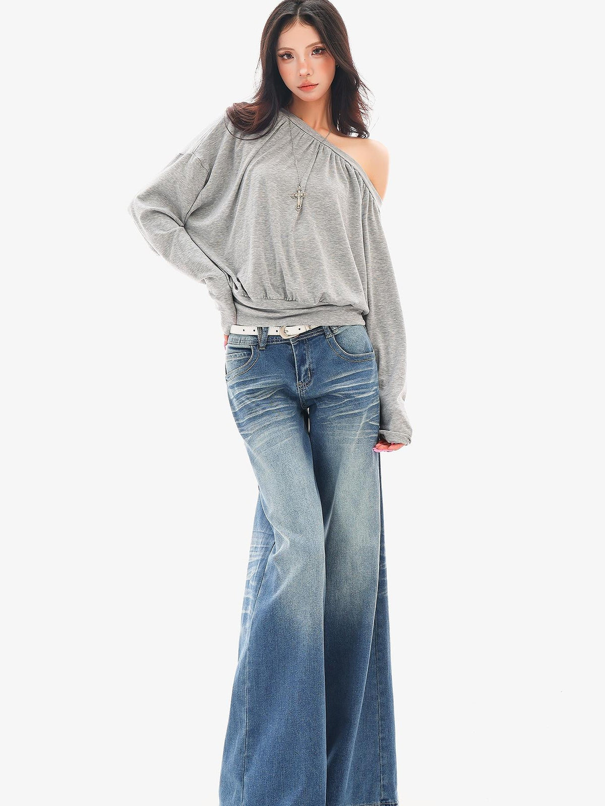 QIUQIU STUDIO Washed Flared Pocket Women&