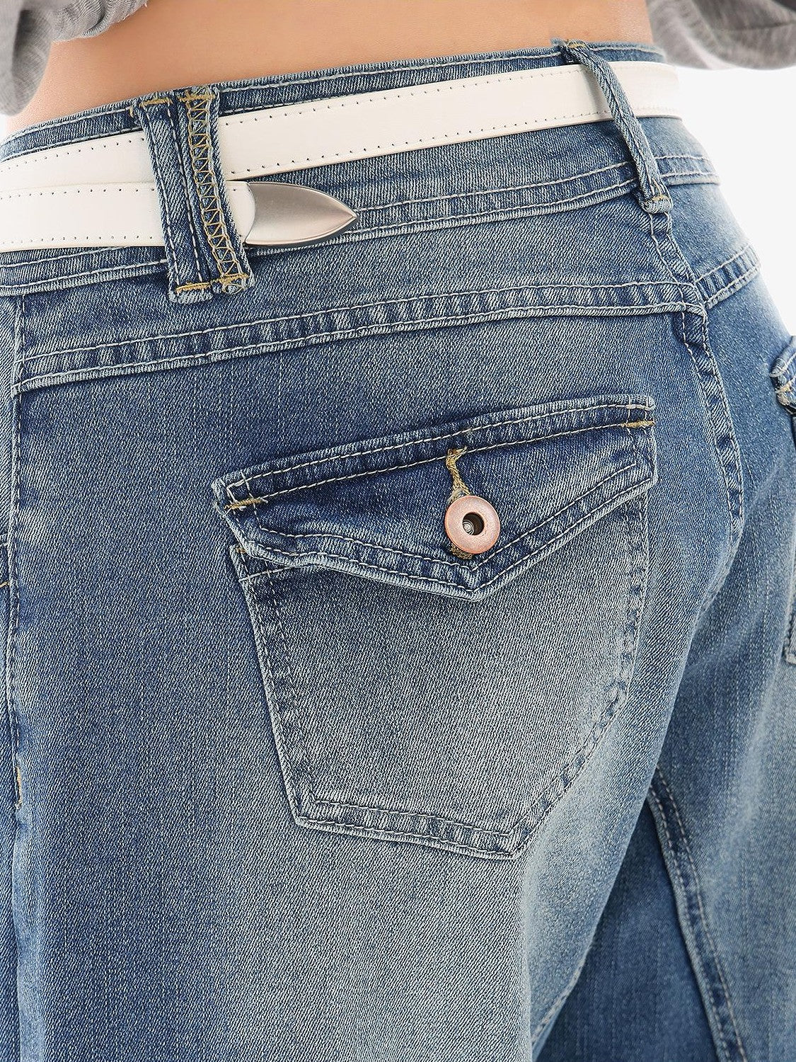 QIUQIU STUDIO Washed Flared Pocket Women&