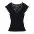QIUQIU_STUDIO_White_Crochet_Hollow_Floral_V-neck_Slim_Fit_Women&