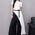QIUQIU_STUDIO_White_Side_Slit_Round_Neck_Women&