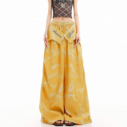 QIUQIU_STUDIO_Yellow_Camouflage_Cargo_Flap_Utility_Tall_Women&