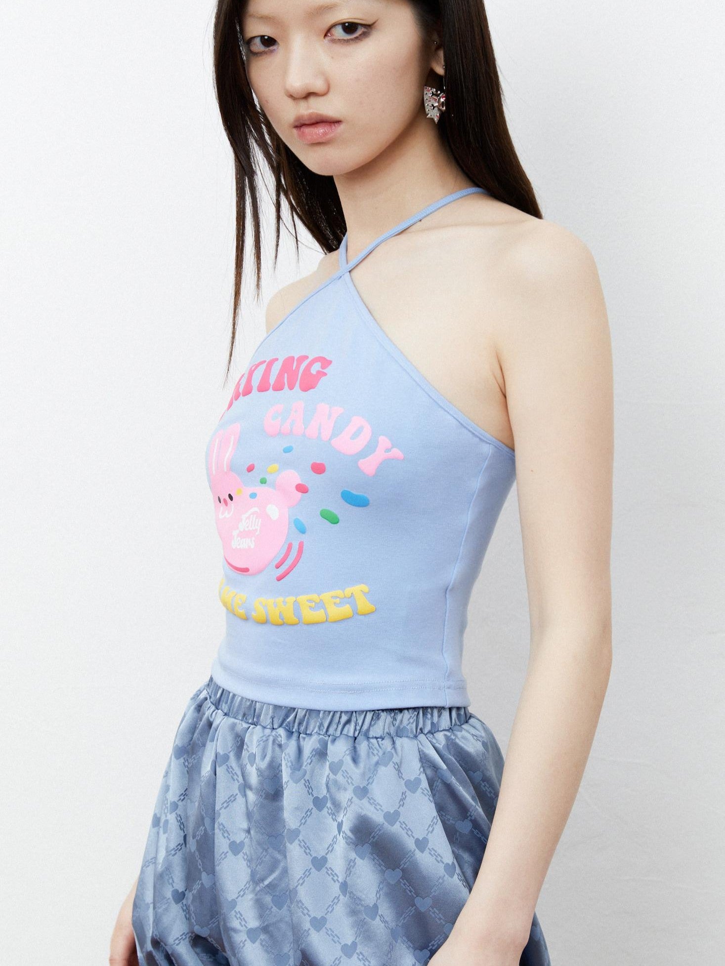 QUORRA S CHORD 3d Bubble Rabbit Print Cinched Waist Women&