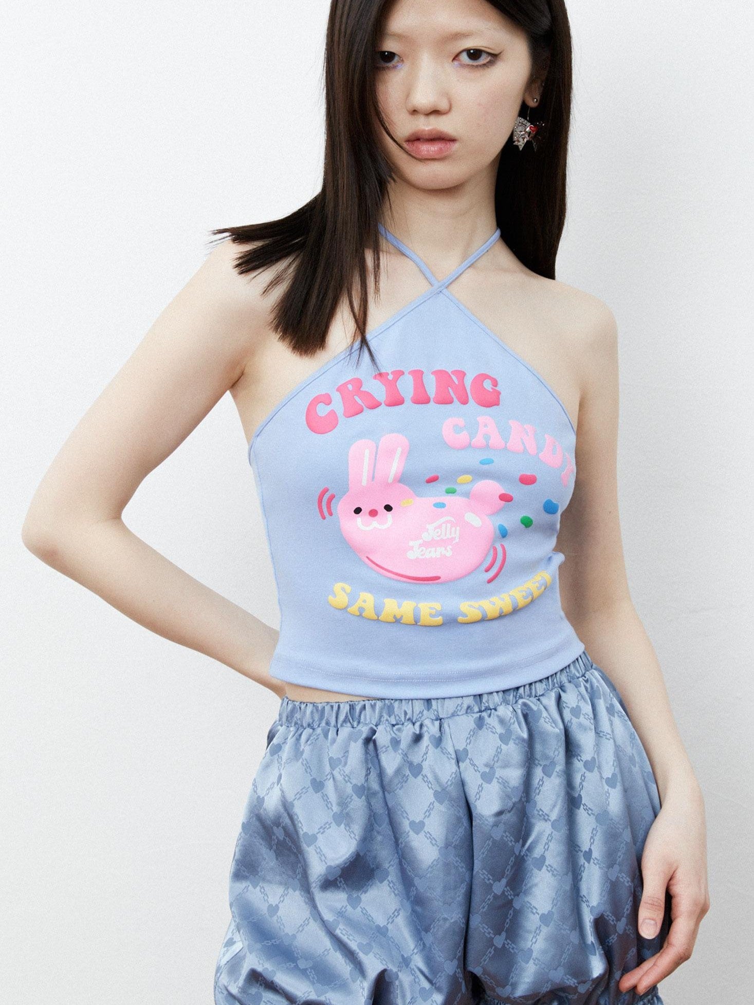 QUORRA S CHORD 3d Bubble Rabbit Print Cinched Waist Women&