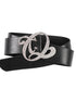 QUORRA S CHORD Allover Rhinestone Logo Original Wide Women&