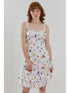 QUORRA S CHORD Apple Applique Spliced Ribbon Tank Cinched Waist Women&
