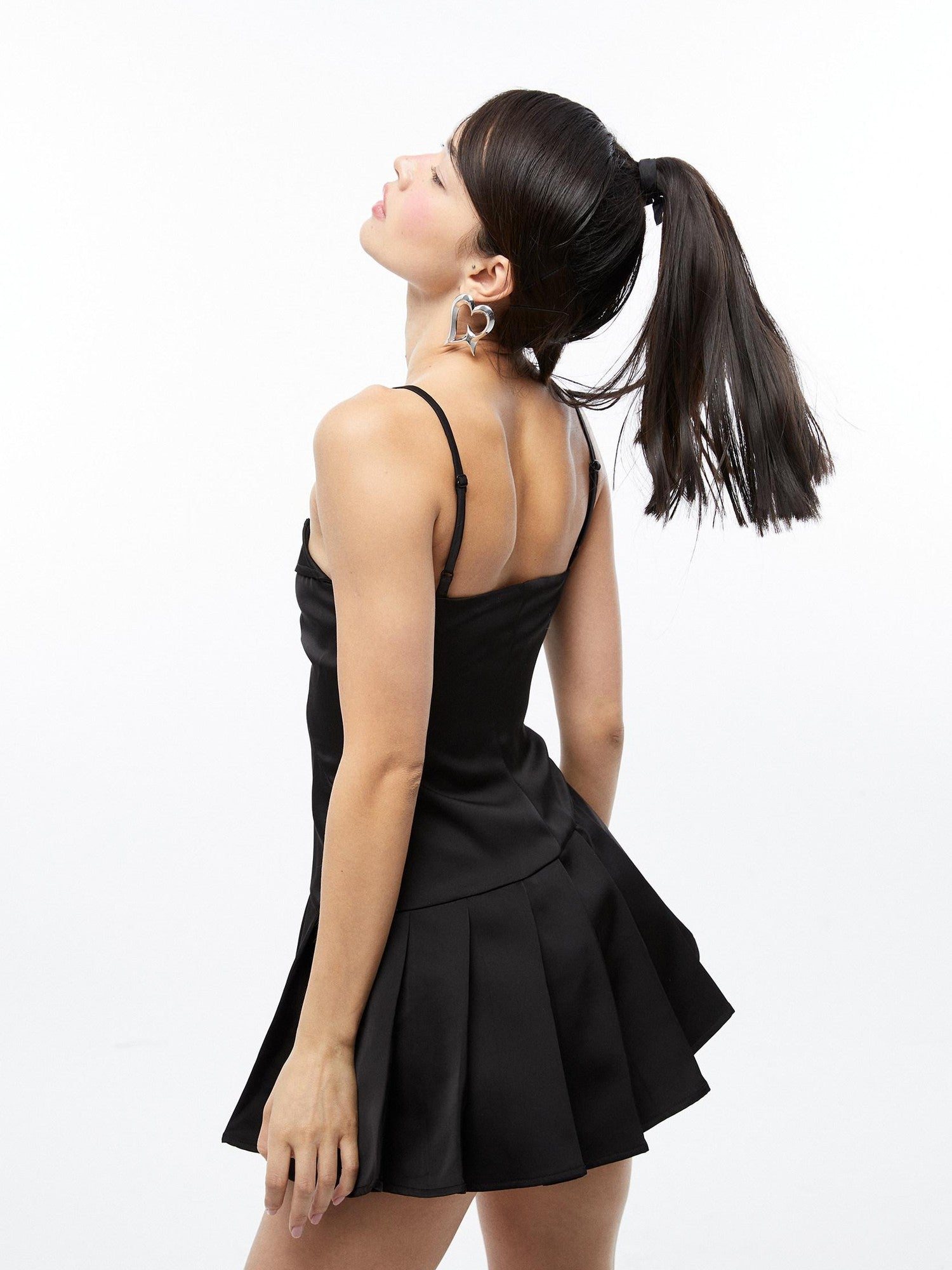 QUORRA S CHORD Belt Buckle Pleated Spaghetti Strap Women&