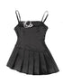 QUORRA S CHORD Belt Buckle Pleated Spaghetti Strap Women&