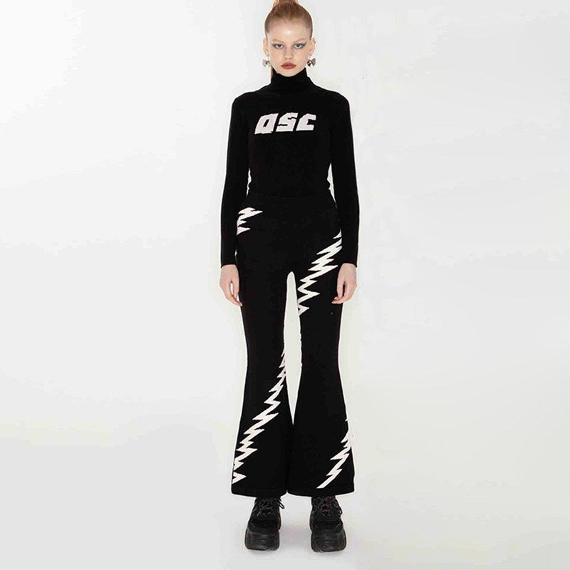 QUORRA_S_CHORD_Black_And_White_Lightning_Embroidered_Women&