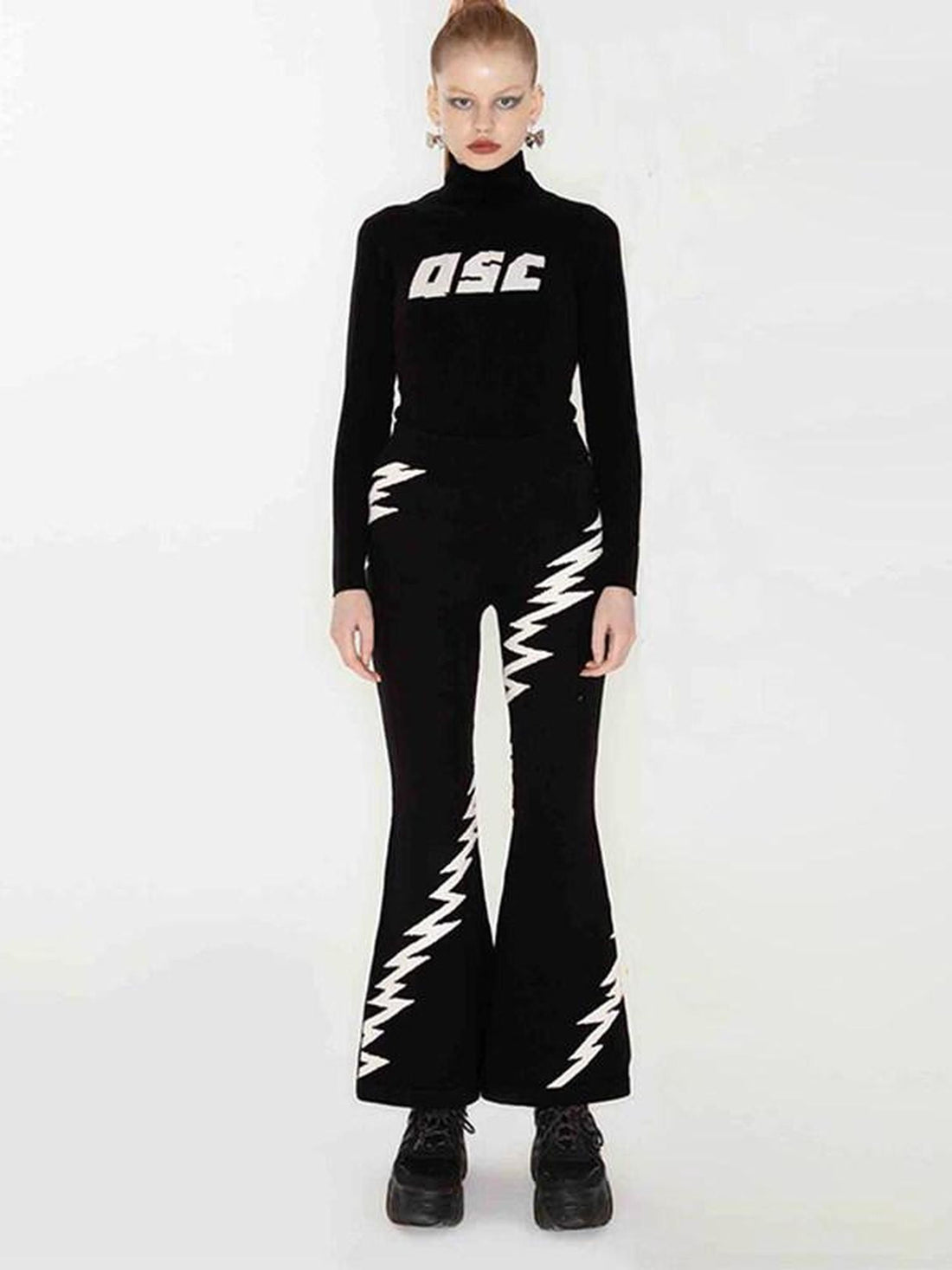 QUORRA S CHORD Black And White Lightning Embroidered Women&