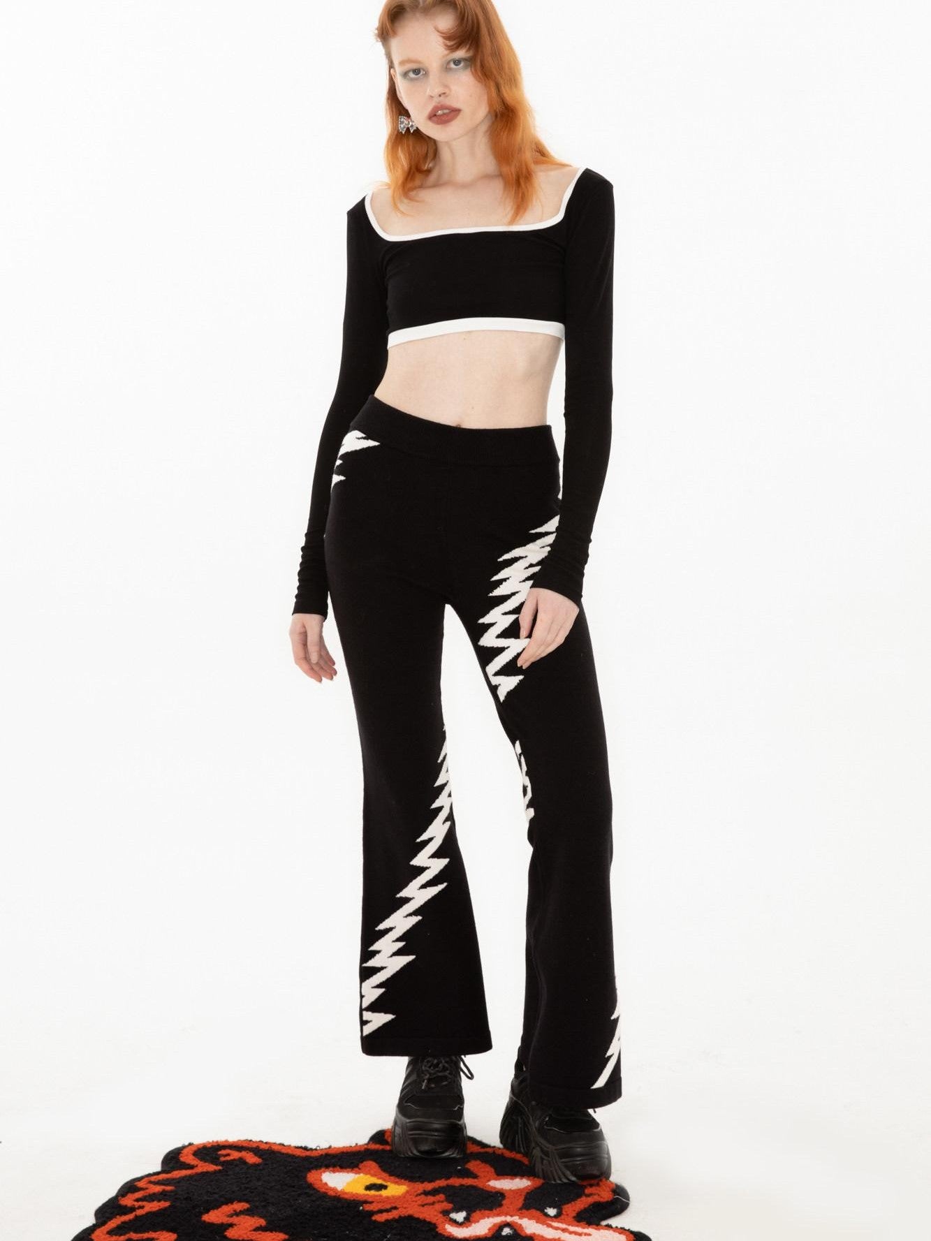 QUORRA S CHORD Black And White Lightning Embroidered Women&
