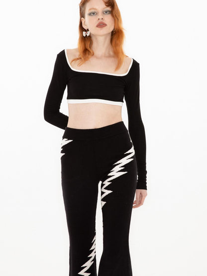 QUORRA S CHORD Black And White Lightning Embroidered Women&
