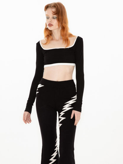QUORRA S CHORD Black And White Lightning Embroidered Women&