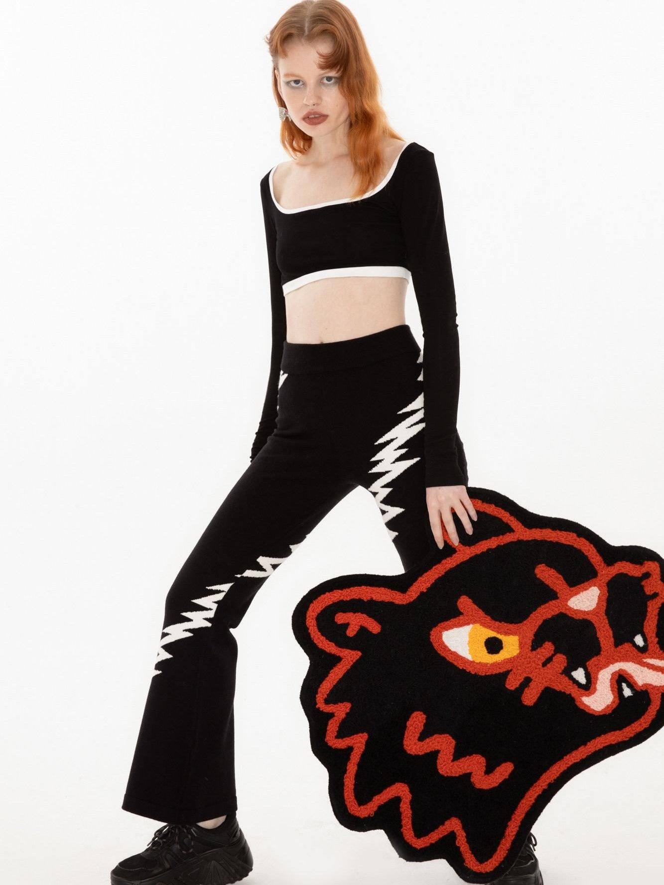 QUORRA S CHORD Black And White Lightning Embroidered Women&