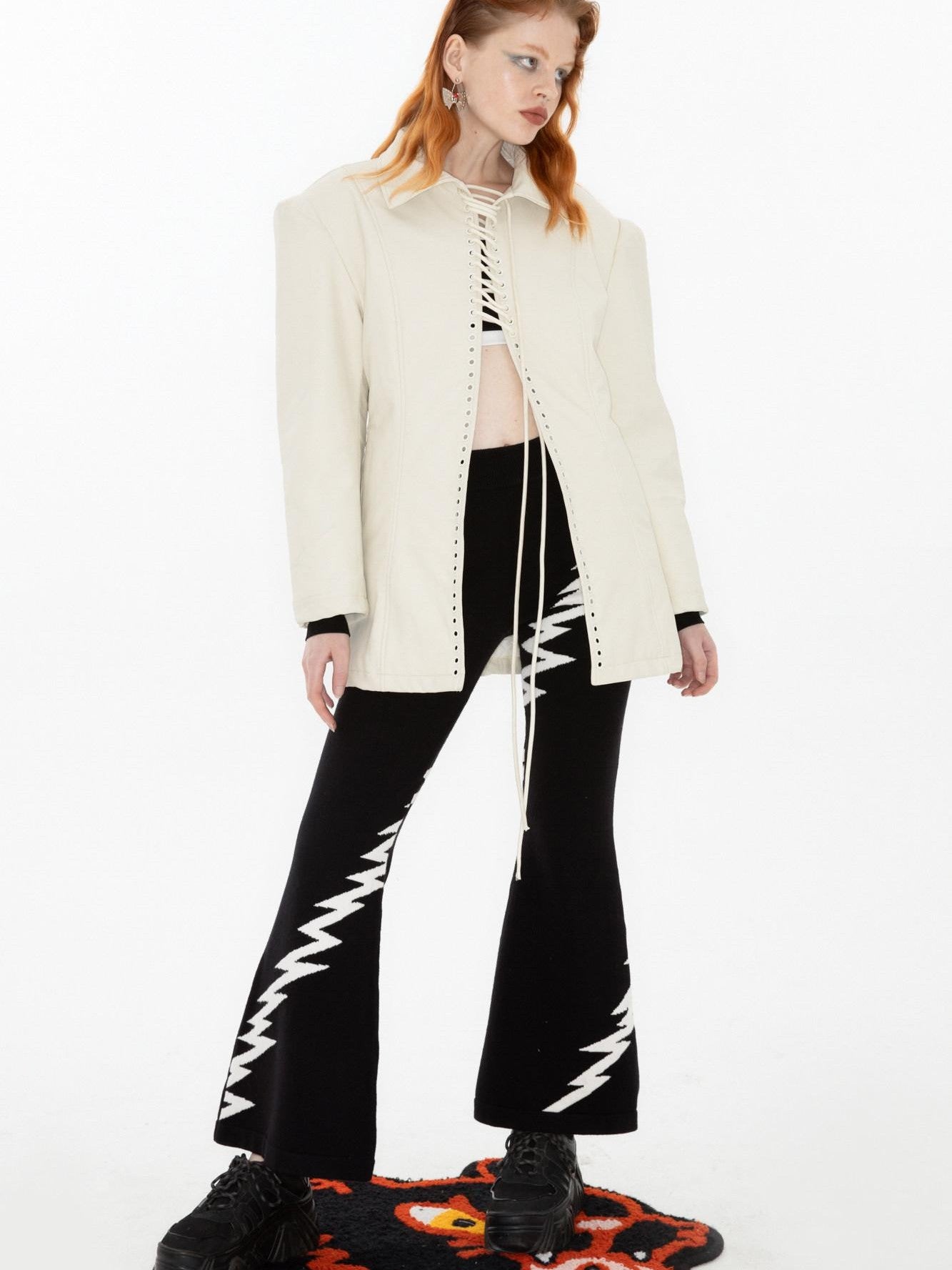 QUORRA S CHORD Black And White Lightning Embroidered Women&