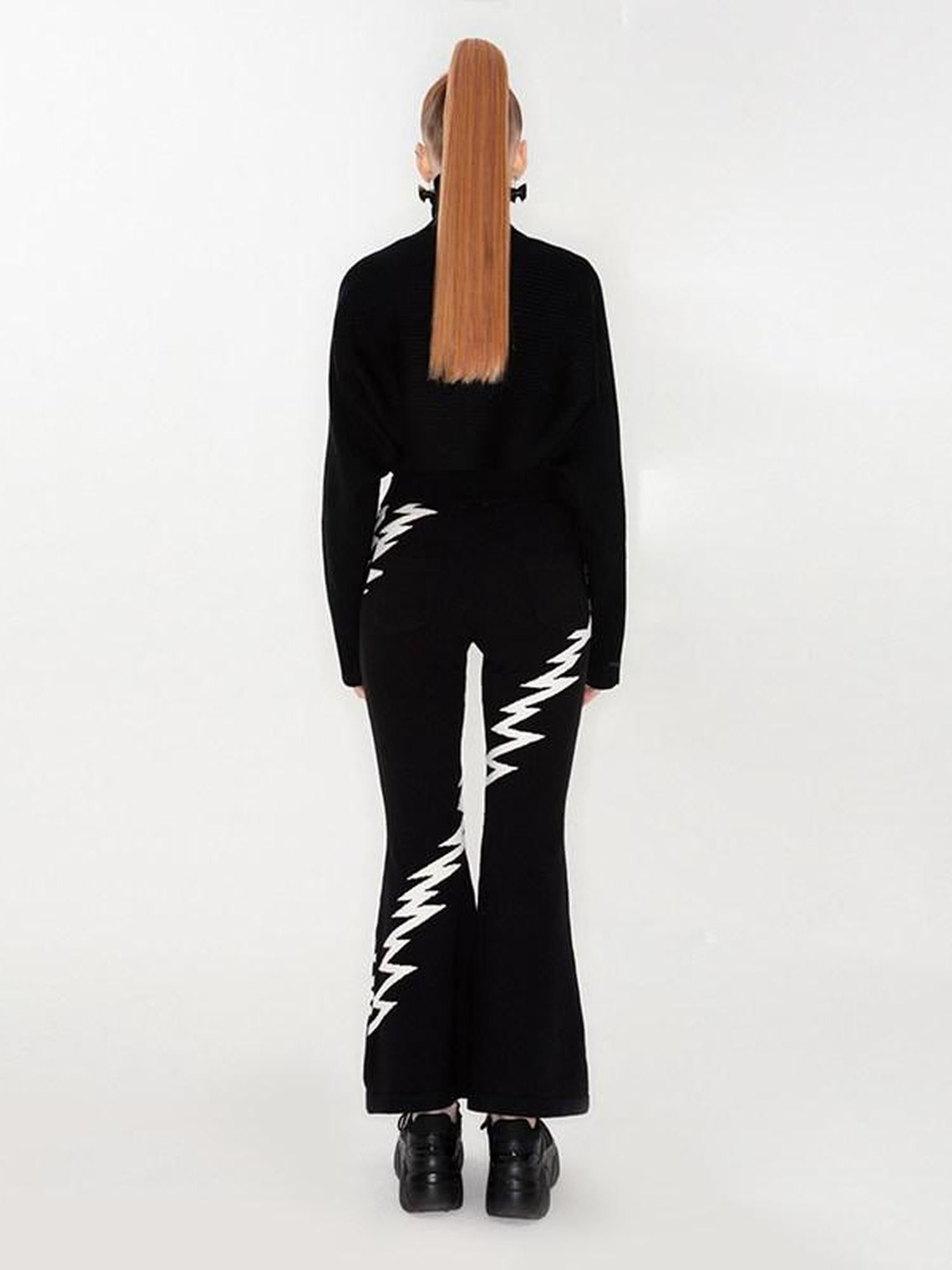 QUORRA S CHORD Black And White Lightning Embroidered Women&