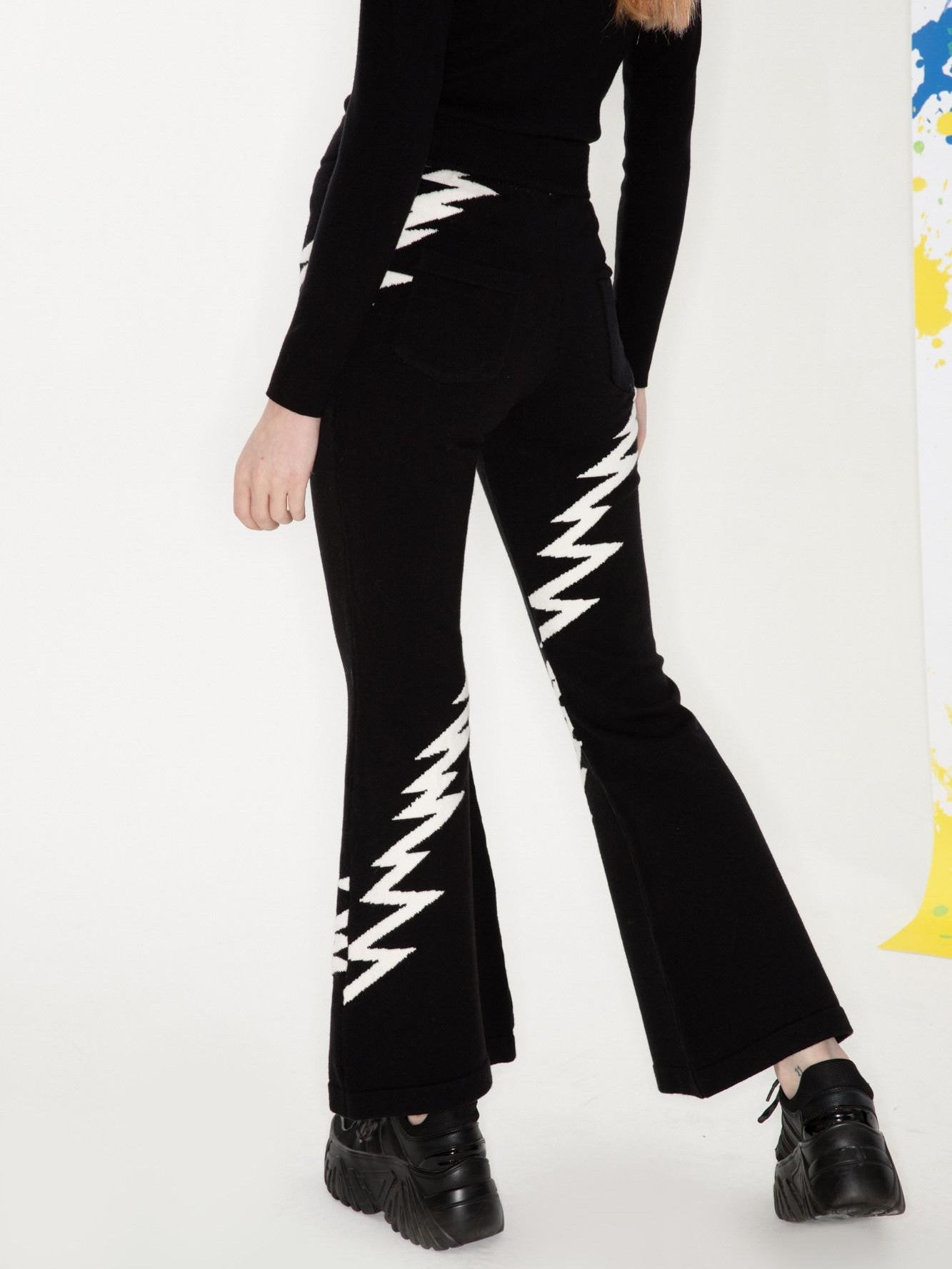 QUORRA S CHORD Black And White Lightning Embroidered Women&