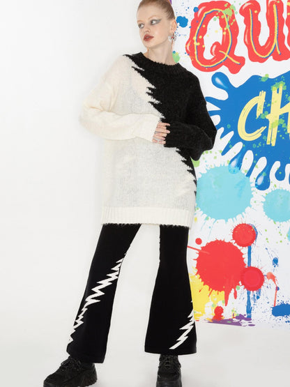 QUORRA S CHORD Black And White Lightning Embroidered Women&