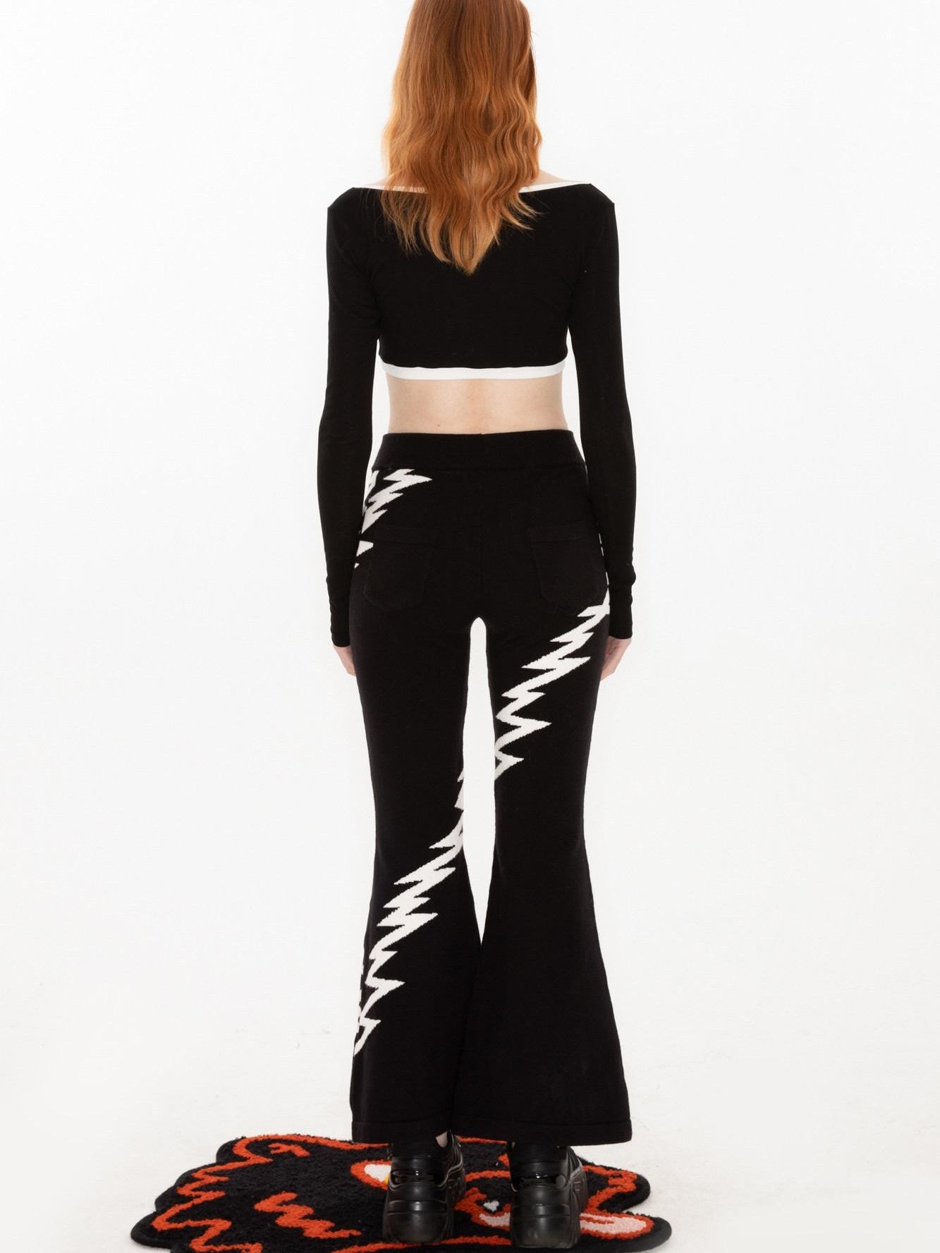 QUORRA S CHORD Black And White Lightning Embroidered Women&