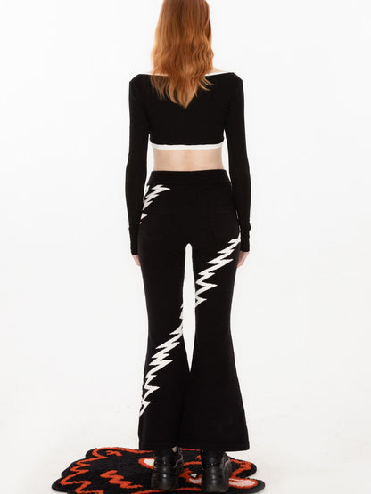 QUORRA S CHORD Black And White Lightning Embroidered Women&